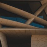 Construction Innovation - Beige Modern Building with Abstract Structure and Pattern